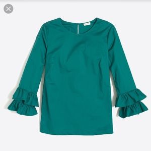 JCrew Double Ruffle Top